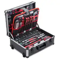 Слика на Рачна куфер-количка со 156 парчиња алат