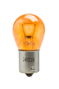 Слика на Сијалица 24V-21W, BAU15S,HD жолта, 10/1 пар.