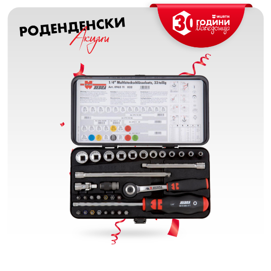 Слика на Сет насадни клучеви, 32 парч., ZEBRA