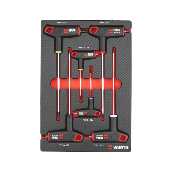 Слика на Сет TORX Т-одвртувачи  ZEBRA во неопрен 4.4.1 6пар