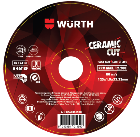 Слика на Диск за сечење CERAMIC CUT Fast Cut  Long Life 