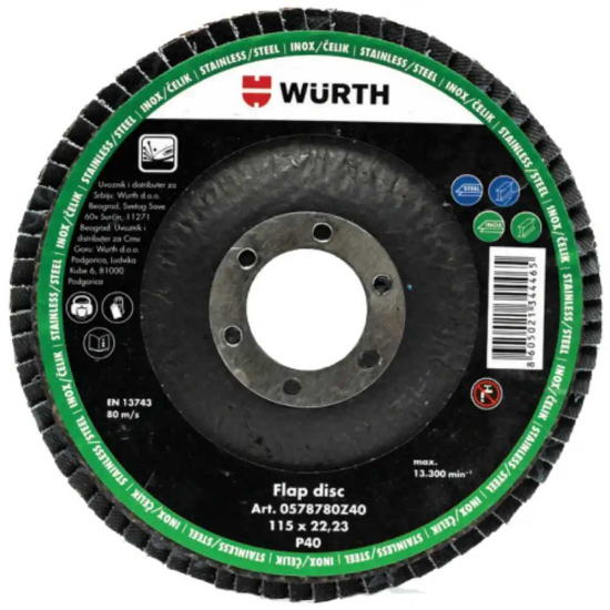 Слика на WURTH ламеларни дискови за брусење, циркон корунд