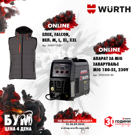 Fotografia e Апарат за MIG заварување MIG 180-5S, 230V + елек - вел.XXL.