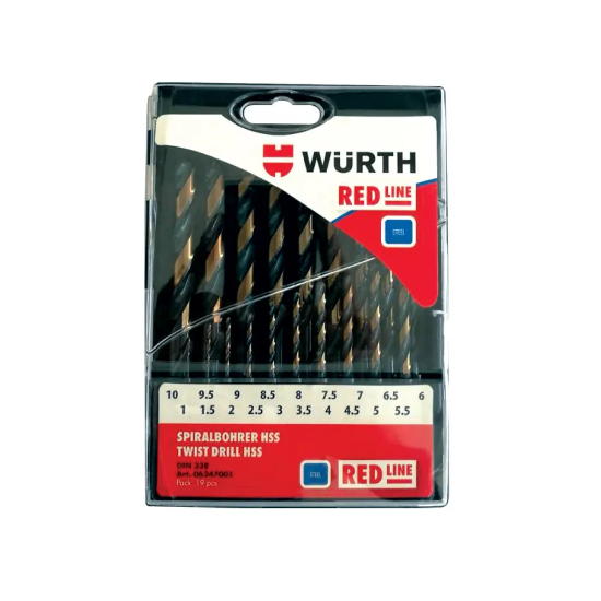 Слика на  Сет спирални RED LINE Бургии HSS 1 - 10mm, 19пар