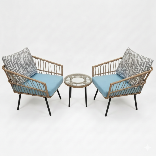Fotografia e Rattan сет, 3 дела.