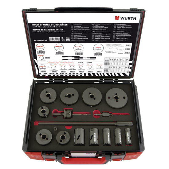Слика на Сет биметални крунести пили HSSCO8 19-76 mm 16 п.